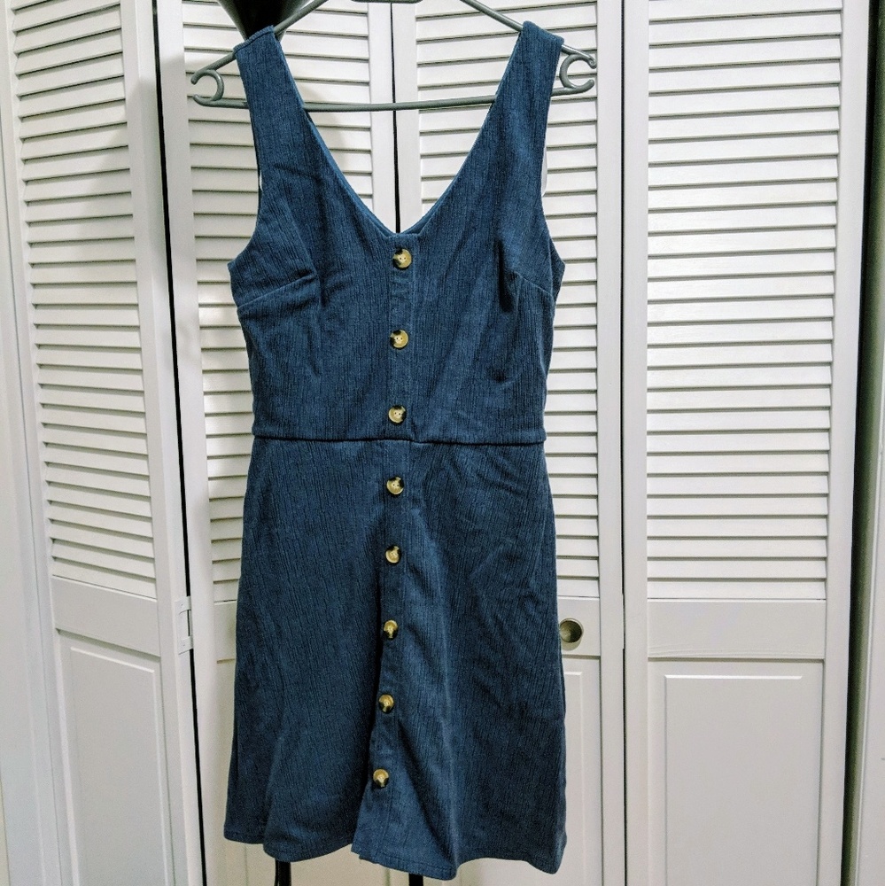 Fortune & Ivy Meredith Button Detail Knit Dress